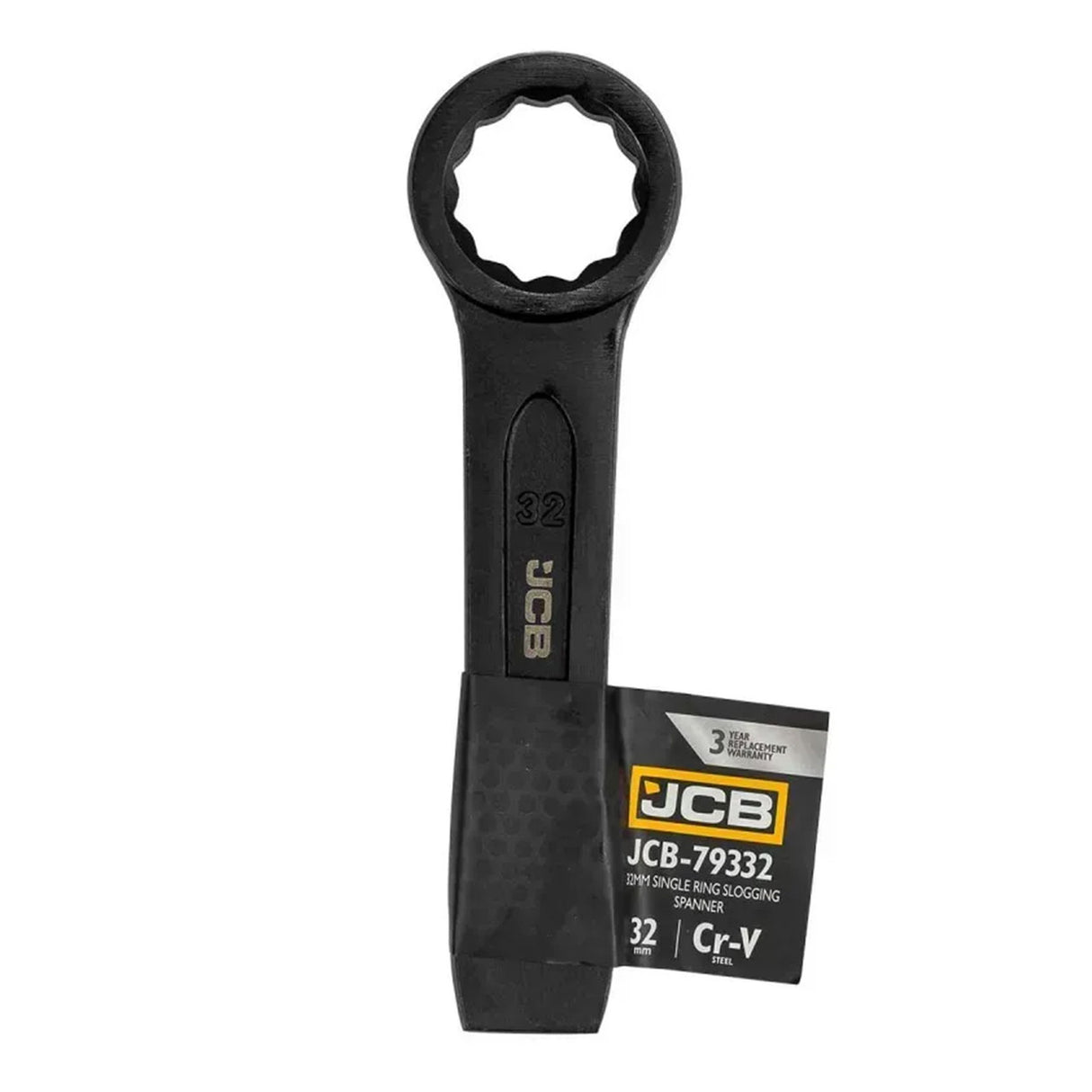 JCB 32mm Single Ring Slogging Spanner, Cr-V Steel | JCB-79332