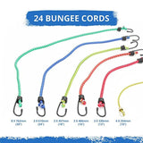 Tried + Tested Assorted Bungee Cord Set (24 Pieces) | TT199