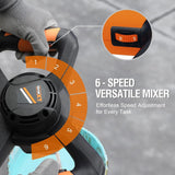 MAXXT 1400W Mixer, 2-Speed Gear, M14, 140mm Mixing Paddle + 2 Wrenches, 220-240V | MPM1400V1-UK