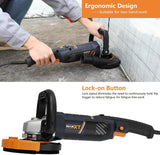 MAXXT 125mm Concrete Angle Grinder Sander, 1500W, 1000-8500RPM, 7 Speeds, Removable Guard, 2 x Diamond Sanding Discs | R7507-UK