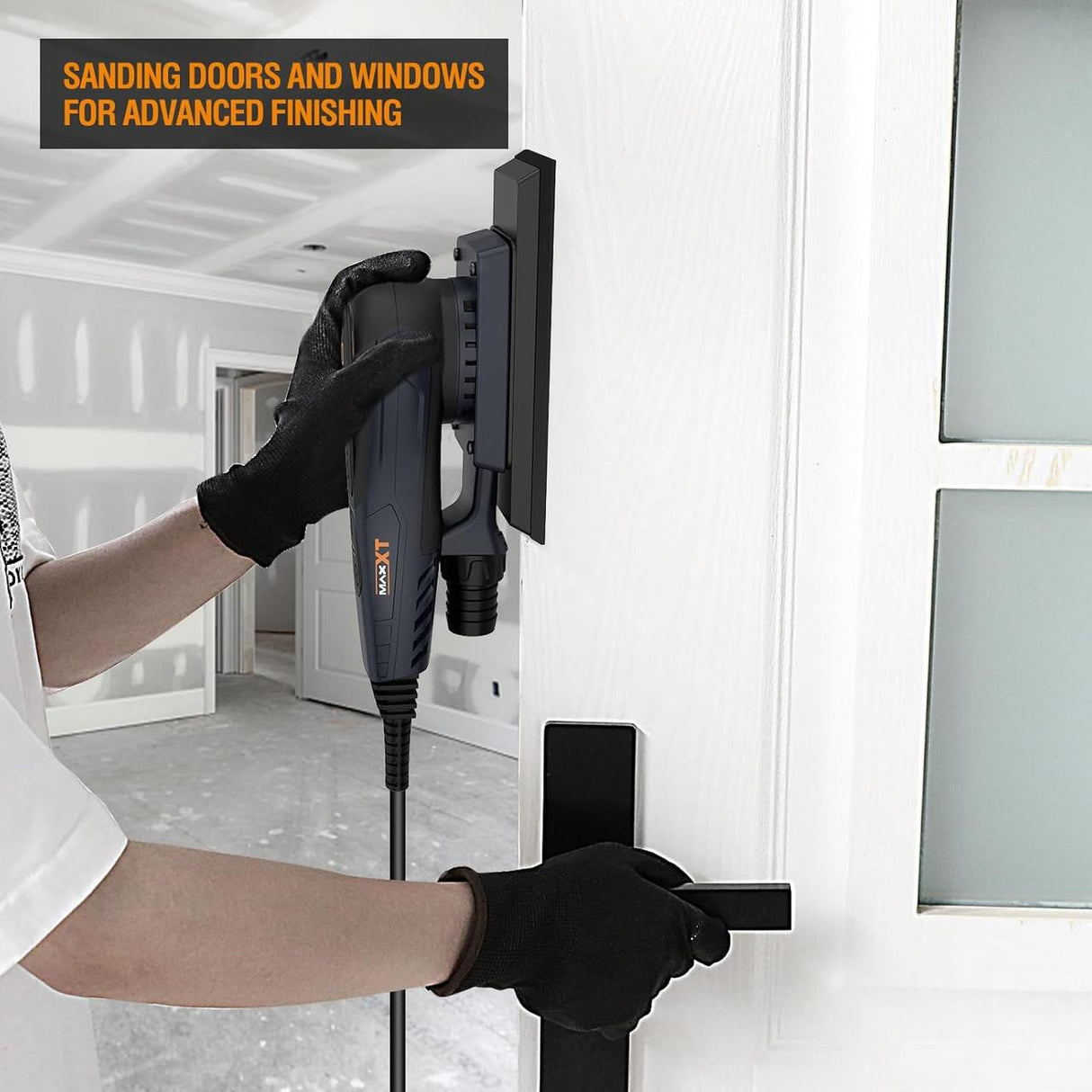 MAXXT Sheet Orbit Sander 3mm, 350W Brushless, 4000-10000RPM, 10 Sanding Sheets | R7307-UK