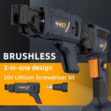 MAXXT 2-in-1 Screw Gun Kit with Collated Drywall Attachment, Brushless | BR8504-1+P1901-UK