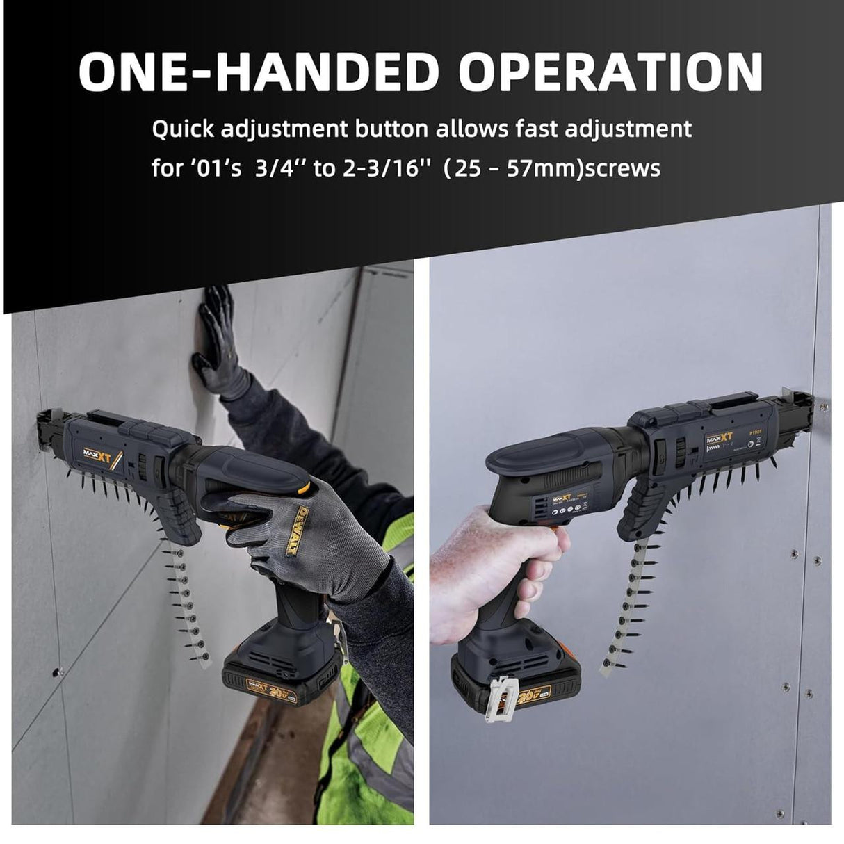 MAXXT 2-in-1 Screw Gun Kit with Collated Drywall Attachment, Brushless | BR8504-1+P1901-UK