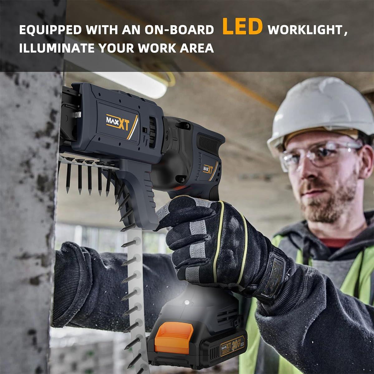 MAXXT 2-in-1 Screw Gun Kit with Collated Drywall Attachment, Brushless | BR8504-1+P1901-UK