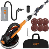 MAXXT Electric Drywall Sander, LED Light, Telescopic Handle, Self-Priming System, 225mm Sanding Disc, Variable Speed (600–1900 RPM) | R7202-F-UK