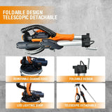 MAXXT Electric Drywall Sander, LED Light, Telescopic Handle, Self-Priming System, 225mm Sanding Disc, Variable Speed (600–1900 RPM) | R7202-F-UK
