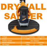 MAXXT Plasterboard Sander, 180° Swivel Head, Telescopic Handle (1.2m/1.7m), Dust Extraction Connection, 6 Sanding Discs & Carry Bag | MLS710B-UK