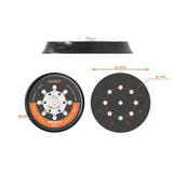 MAXXT 125mm Hook & Loop DA Backing Plate Pad & 30 Sandpapers (5 Grits) Universal Fit | MBPSD125-UK