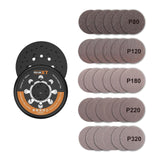 MAXXT 150mm Hook & Loop DA Backing Plate Pad + 30 Sandpapers (5 Grits) Universal Fit | MBPSD150-UK