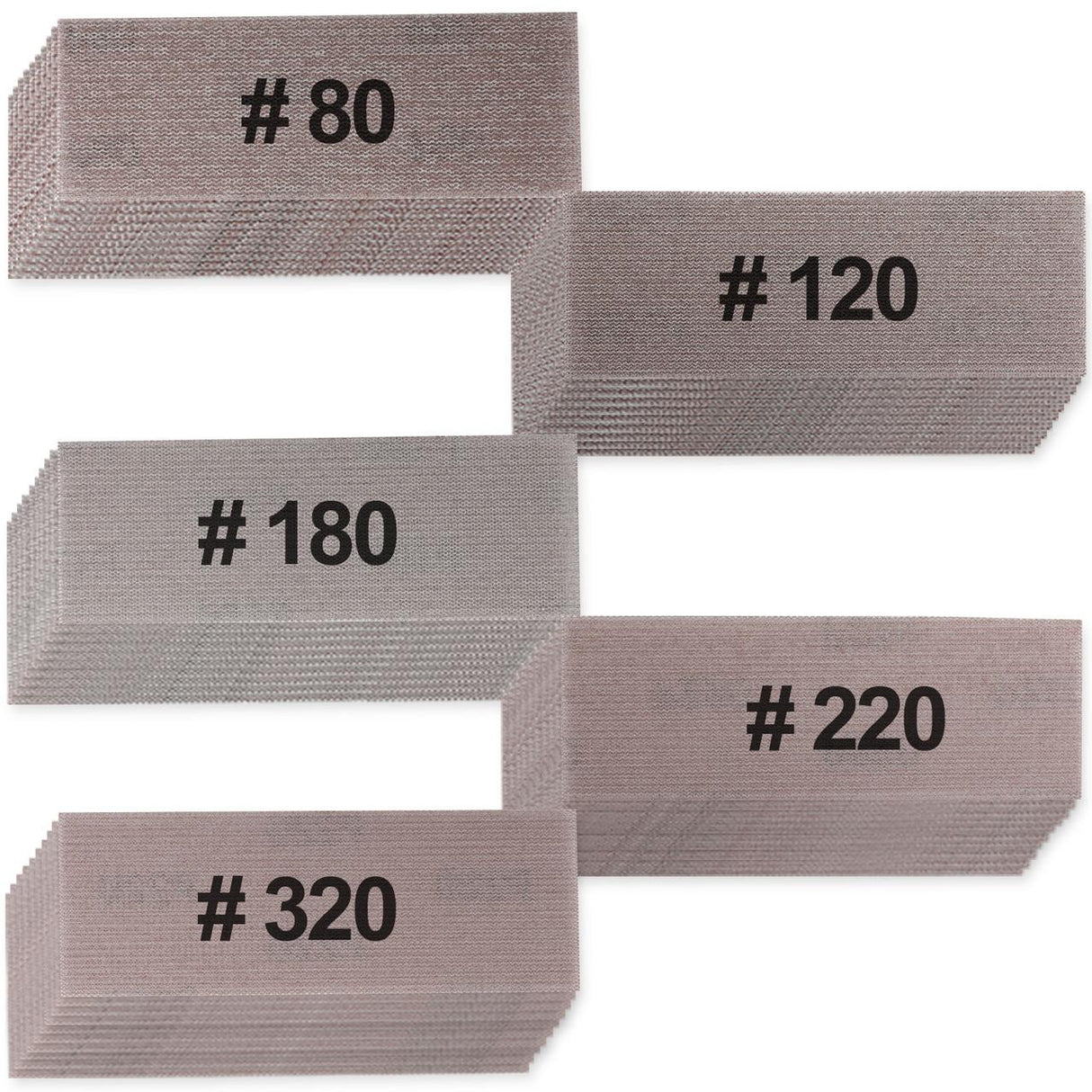 MAXXT 50-Piece Mesh Sanding Sheet Kit – 80 / 120 / 180 / 220 / 320 Grits | MSD19870-UK