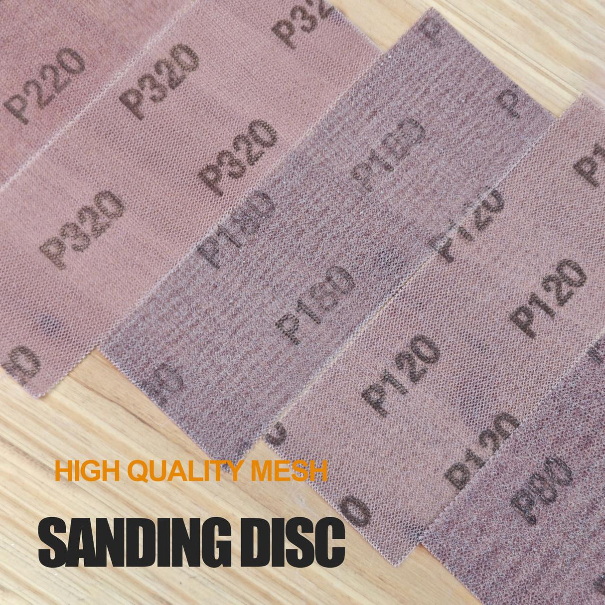 MAXXT 50-Piece Mesh Sanding Sheet Kit – 80 / 120 / 180 / 220 / 320 Grits | MSD19870-UK