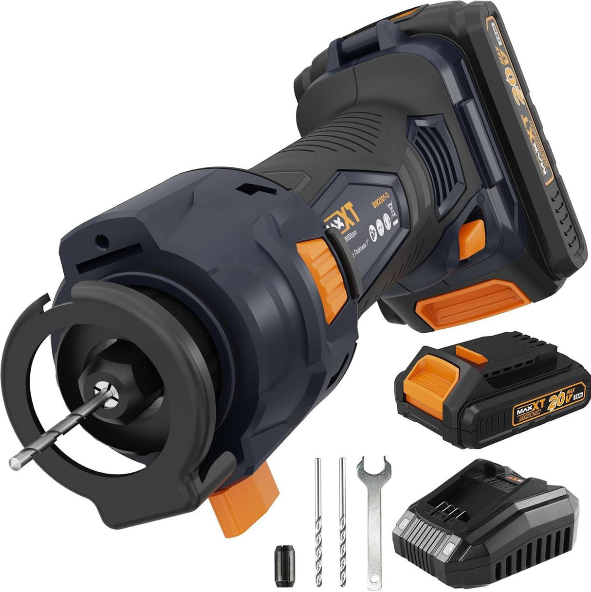 MAXXT 18v Cordless Drywall Cutting Tool, Brushless , 18V , 2Ah Battery & Charger, 28000 RPM | BW2301-3-UK