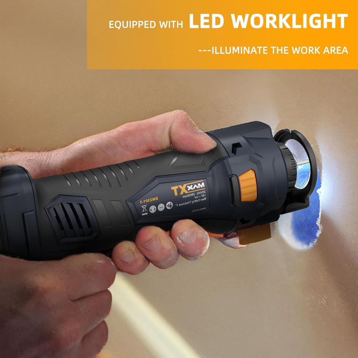 MAXXT 18v Cordless Drywall Cutting Tool, Brushless , 18V , 2Ah Battery & Charger, 28000 RPM | BW2301-3-UK