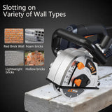 MAXXT Wall Chaser with Dust Extractor, 1700W , 9000 RPM, 50mm Max Cutting Width | 30mm Channel Depth | MWC1700-UK