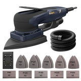 MAXXT 2-in-1 Brushless Delta & Rectangle Sander, 350W, 3.0mm Orbit, 6-Speed, Dual Sanding Pads, 20x Sandpapers | MOS350DV2-UK