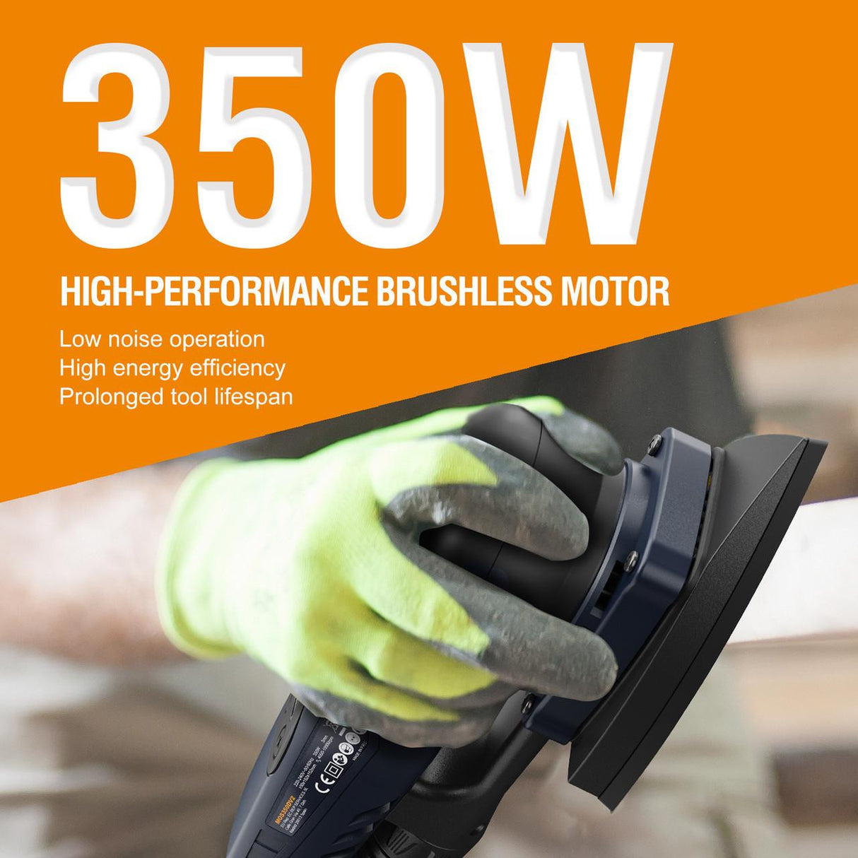 MAXXT 2-in-1 Brushless Delta & Rectangle Sander, 350W, 3.0mm Orbit, 6-Speed, Dual Sanding Pads, 20x Sandpapers | MOS350DV2-UK