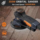 MAXXT 6'' (150mm) Brushless Random Orbital Sander, 350W, 2-Speed (4000–10000 RPM),10 Sanding Discs | R7308-UK