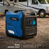 Hyundai 5.5kW / 5500W Inverter Generator, Electric Start, Pure Sine Wave | HY6250SEi