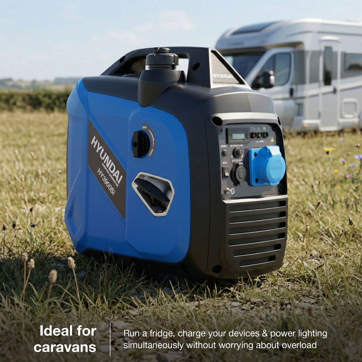 Hyundai 3.3kW / 3300W Inverter Generator, Recoil Start, Pure Sine Wave | HY3900Si