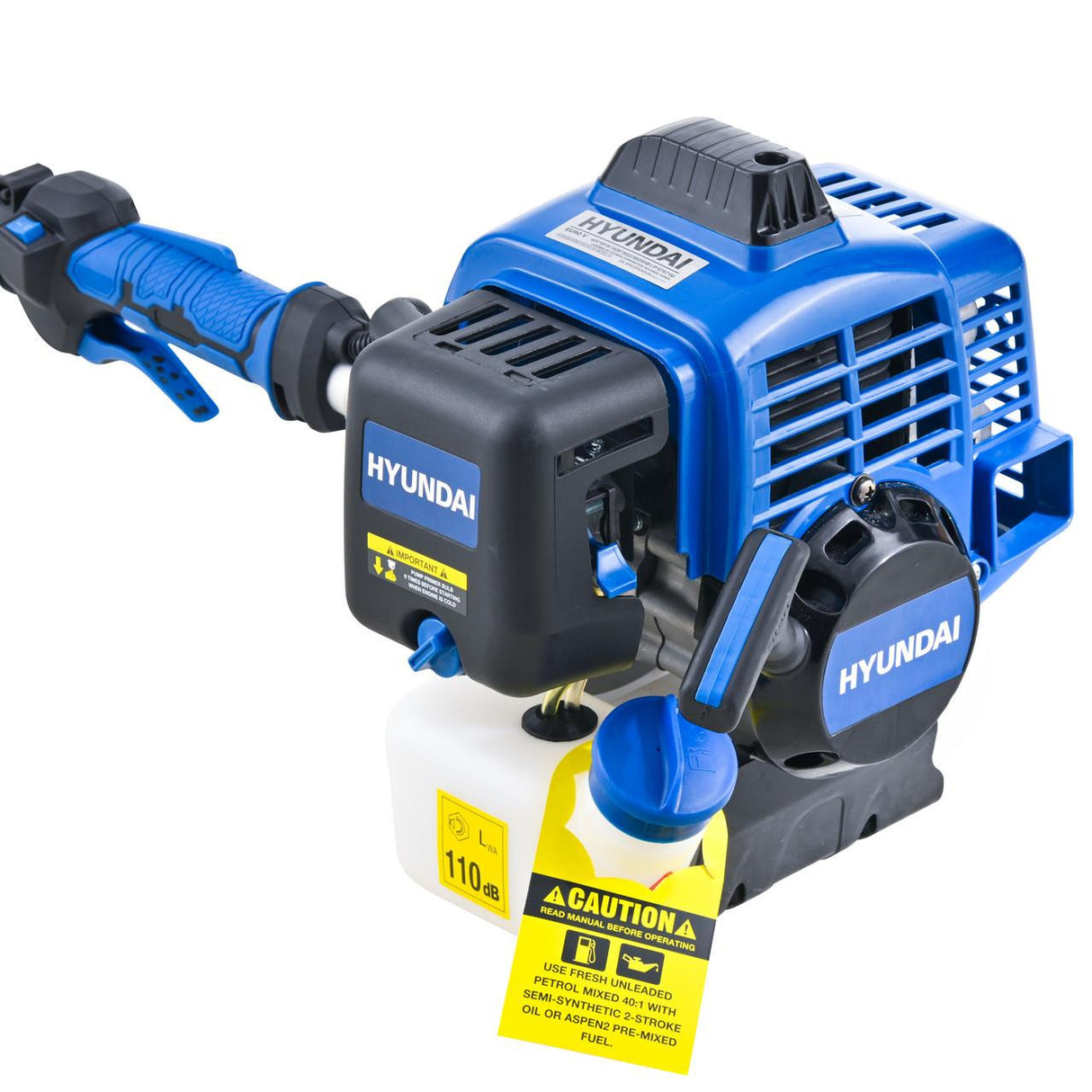 Hyundai 5 in 1 petrol garden tool with hedge trimmer and pole chainsaw