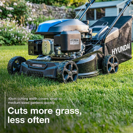 Hyundai 16 inch petrol lawn mower for small to medium gardens