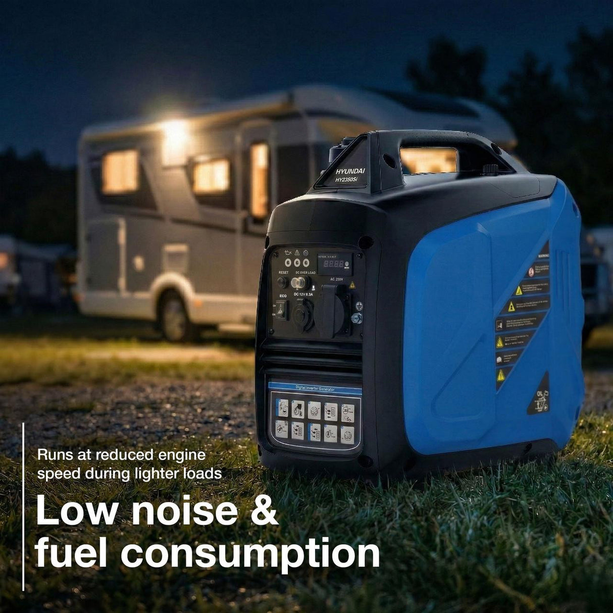 Hyundai 2.0kW / 2000W Inverter Generator, Recoil Start, Pure Sine Wave | HY2350Si