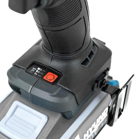Interchangeable battery: Power the whole Hyundai 20v garden machinery and power tool range from the same battery