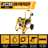 Features of the JCB 213 Bar Petrol Pressure Washer