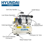 Hyundai 550W / 0.75HP 8L Oil Free Low Noise Portable Air Compressor 4CFM 100psi Direct Drive | HY5508X