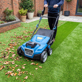 Hyundai 38cm / 15" 40V (2x20V) Cordless Artificial Grass Sweeper Brush, Brushless, 45L Collection Bag | HY40CSW38