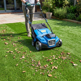 Hyundai 38cm / 15" 40V (2x20V) Cordless Artificial Grass Sweeper Brush, Brushless, 45L Collection Bag | HY40CSW38