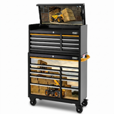 JCB 42’’ Roller Cabinet and Top Tool Chest Stack with Telehandler Loader Wrap | JCBTLHSTACK