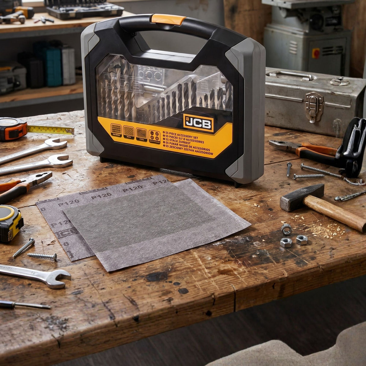 JCB Joiner Drill Bit & Sanding Kit