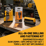 JCB Electrician Hole Saw, Impact & TORX Kit