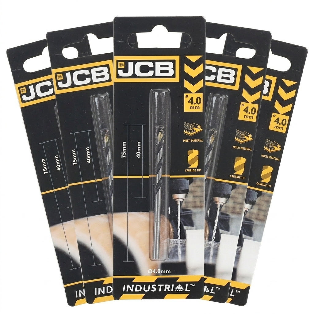 JCB 4 x 75mm Multi Purpose Drill (5 Pack) | 5055803310523-X5