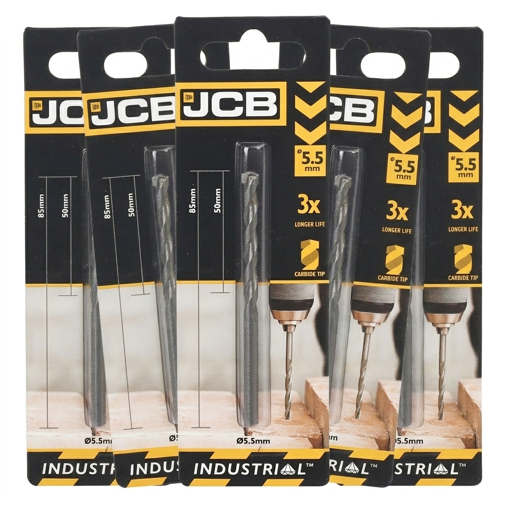 JCB 5.5 x 85mm Masonry Drill Bit (5 Pack) | 5055803301705-X5