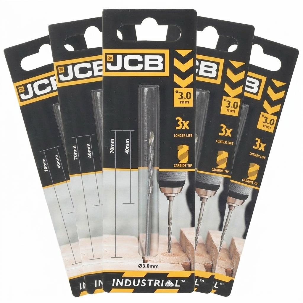 JCB 3 x 70mm Masonry Drill Bit (5 Pack) | 5055803301682-X5