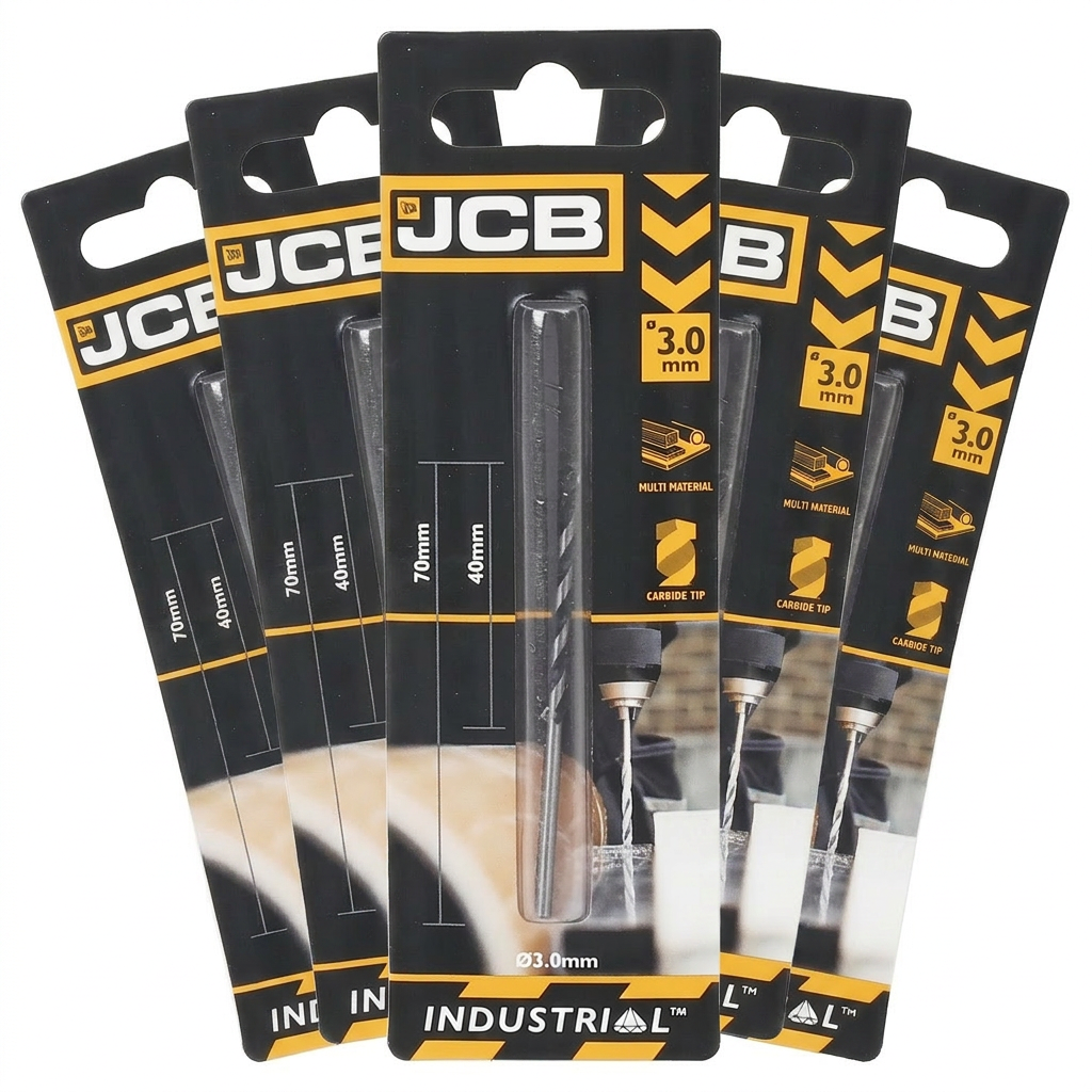 JCB 3  x 70mm Multi Purpose Drill Bit (5 Pack) | 5055803310516-X5