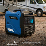 Hyundai 5.5kW / 5500W Inverter Generator, Electric Start, Pure Sine Wave | HY6250SEi