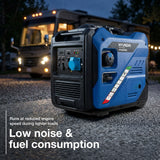 Hyundai 5.5kW / 5500W Inverter Generator, Electric Start, Pure Sine Wave | HY6250SEi