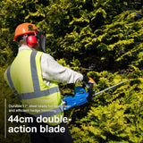 Hyundai 550W 440mm 2-in-1 Corded Electric Pole Hedge Trimmer and Pruner Convertible | HYP2HT550E