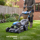 Hyundai 18" / 46cm Self-Propelled Petrol Lawnmower, Electric Start, 139cc | HYM18150SPEX