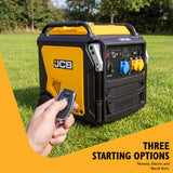 JCB, 11kW Dual-Voltage Inverter Generator, Remote Start, Wheels | JCB-IG12000DVE