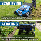 Hyundai 38cm / 15" 2-in-1 Cordless Scarifier & Rake, 40V (2x20V) Brushless, 45L Collection Bag | HY40CSC38