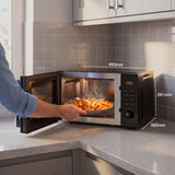Hyundai 900W 23L Black Digital Microwave, Mirror-Effect Glass Door, Stainless Steel Interior | HYMW90023DB