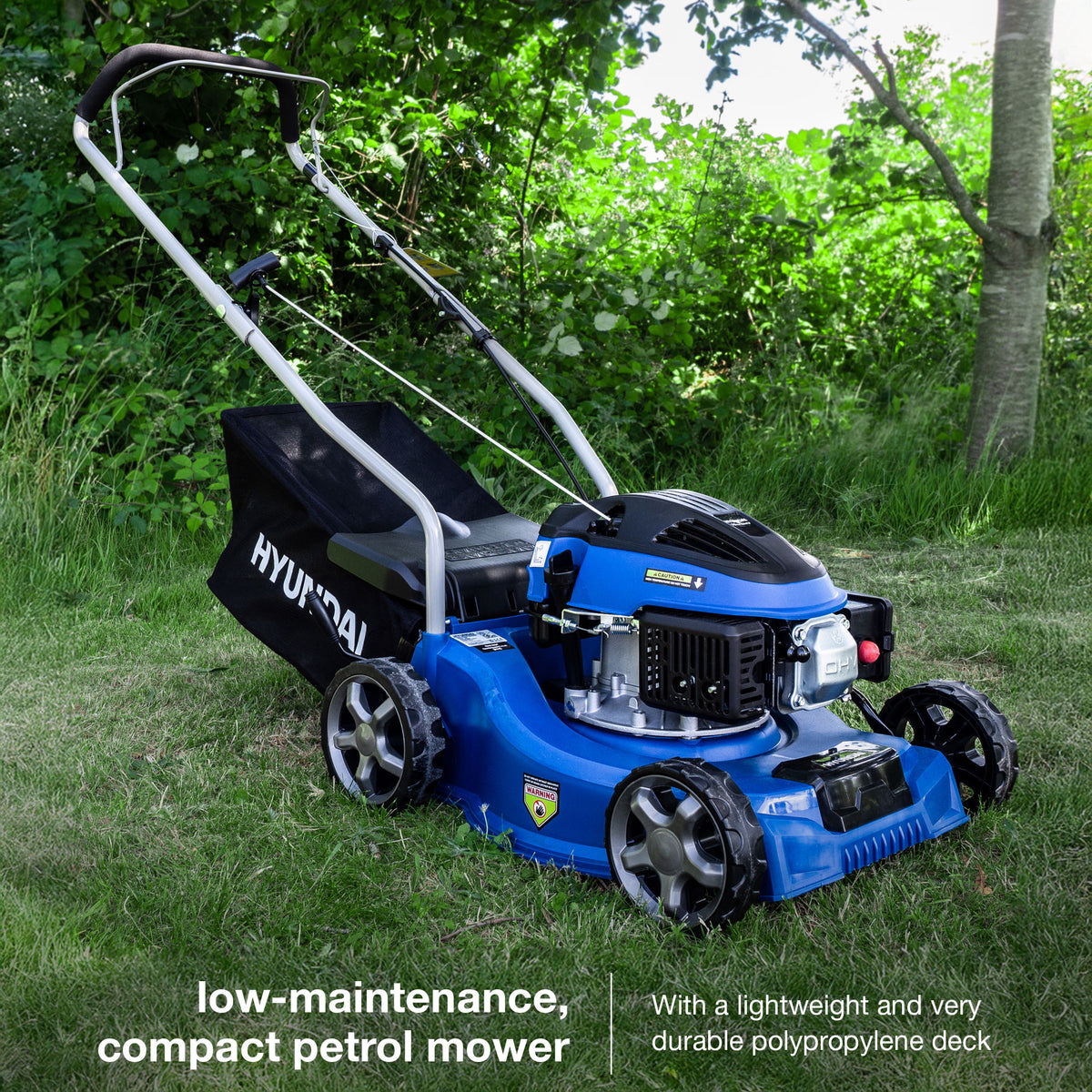 Hyundai Petrol Lawnmower 79cc 400mm Push Rotary | HYM400P
