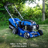 Hyundai 17"/42cm 139cc Electric-Start Self-Propelled Petrol Lawnmower | HYM430SPE