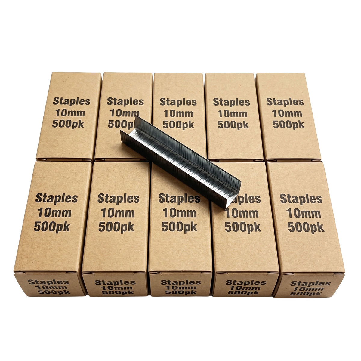 TTM07 - 10mm Staples – 5,000 Staples in 10 Packs of 500