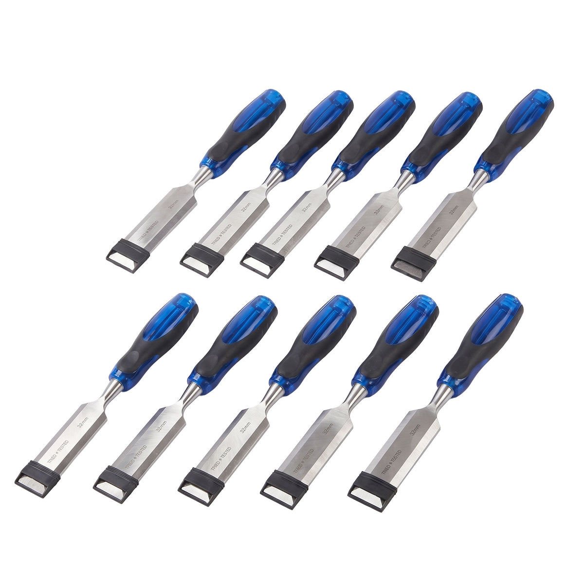 TTM10 - 32mm Bevel Wood Chisels – Pack of 10