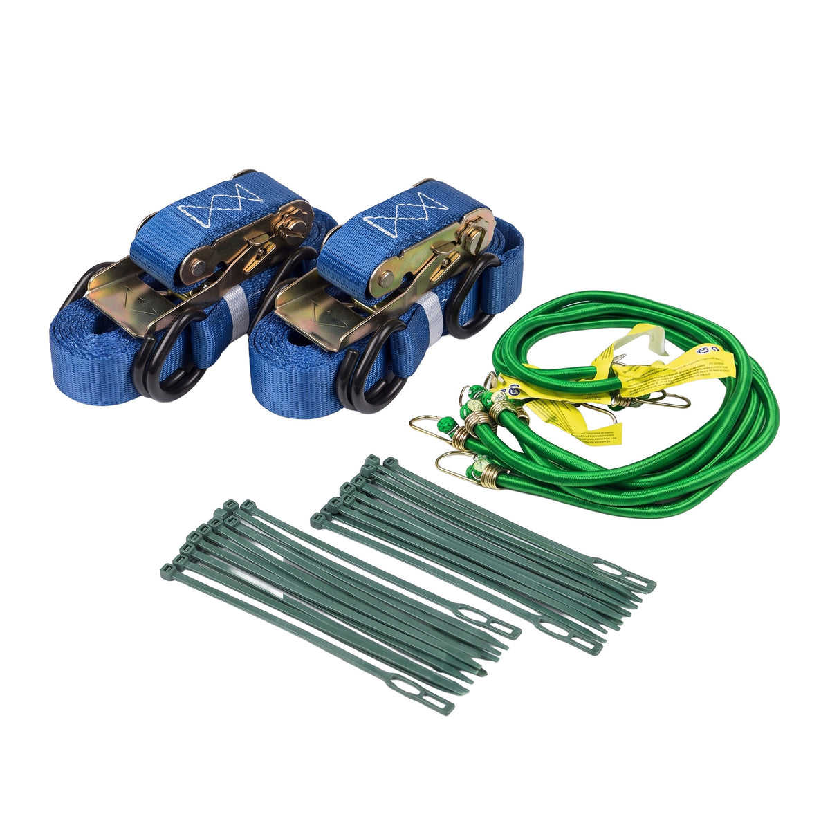 TTB14 - Ratchet Strap and Bungee Cord Kit – 25mm x 4.5m Straps